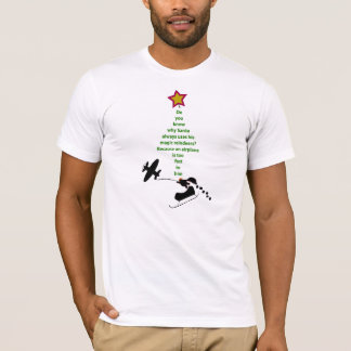 Julskämtutslagsplatser: Santa och flygplan T Shirt