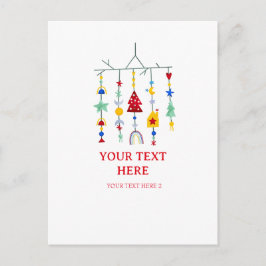 Julskandi - minimalistisk enkel Helgdag Vykort