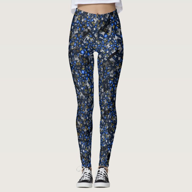 Julskandinaviska Hjorten [3D] Yoga Leggings (Framsida)