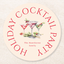 Julskans Elegant Party Underlägg Papper Rund