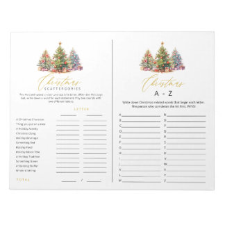 Julskåp A till Z Tear Away Games Anteckningsblock