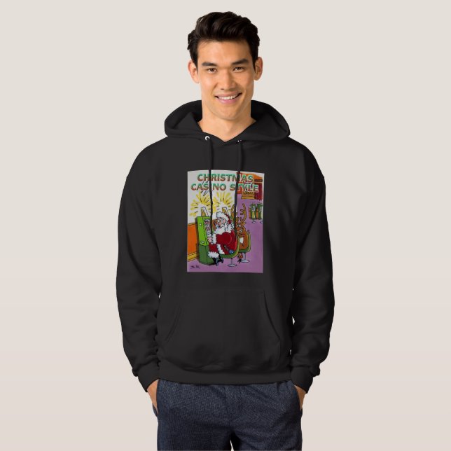 Julskasino Stil, svart soja Hoodie (Hel framsida)
