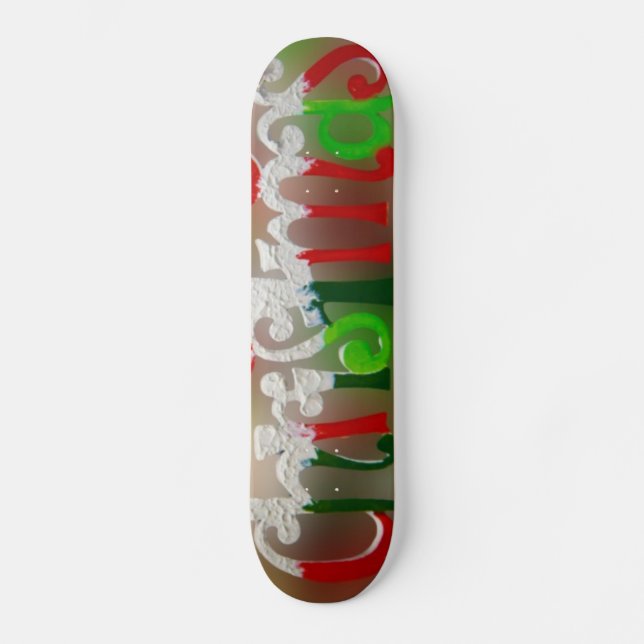 Julskateboard Skateboard Bräda 21,5 Cm (Framsida)