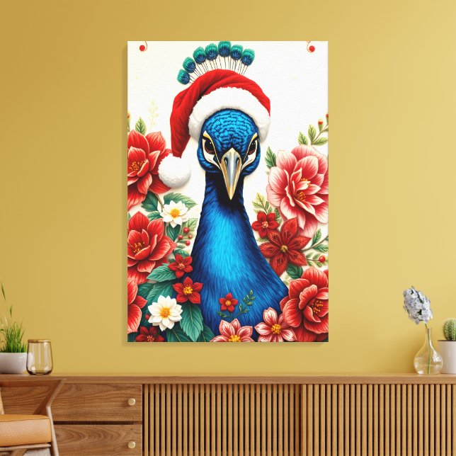 Julskatt i blom Premium lindad canvas (Insitu (Vardagsrum))