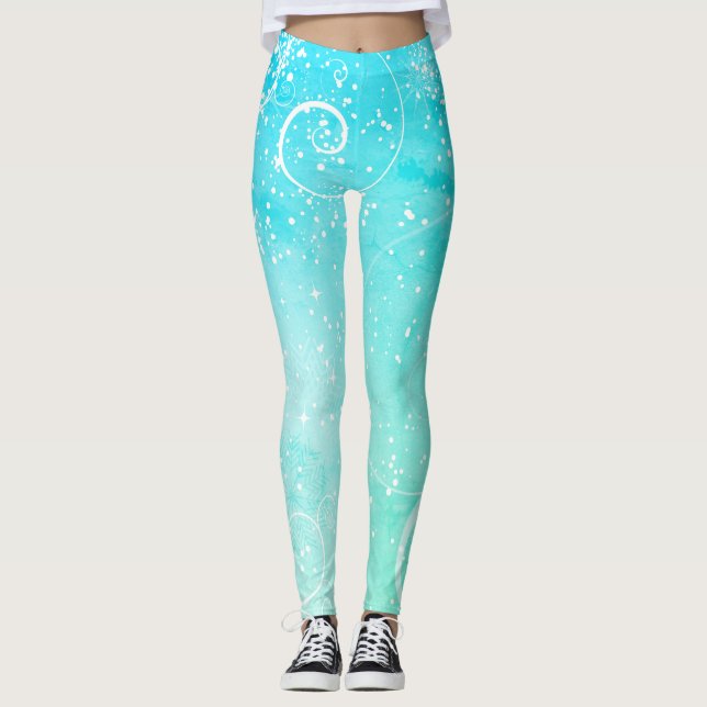 Julskevning snö leggings (Framsida)