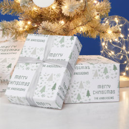 Julskick Familjenamn Sagegrön Presentpapper