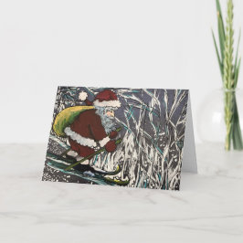 Julskidande Tomte ingen bild Helgkort