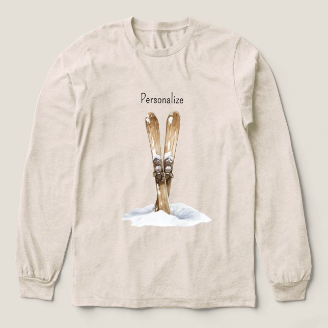 Julskidor Snö T Shirt (Design framsida)