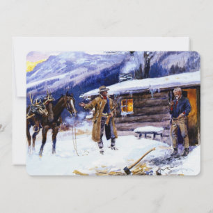 “Julskinka” av Charles M Russell Inbjudningar