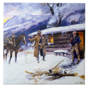 “Julskinka” av Charles M Russell Kakelplatta