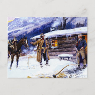 “Julskinka” av Charles M Russell Vykort