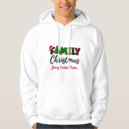 Julskjorta för familjen med namn hoodie