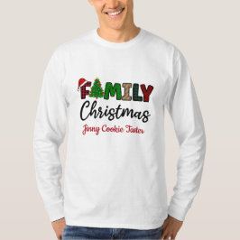 Julskjorta för familjen med namn t shirt