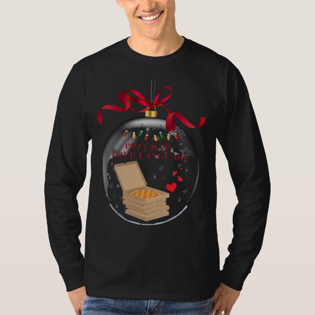 Julskjorta för pizza älskare t shirt (Framsida)