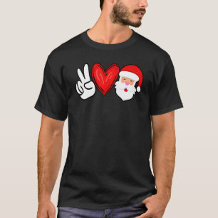 Julskjorta, Jultomten Tee, Peace Kärlek Sant T Shirt