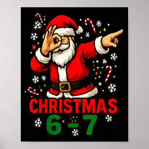 Julskjorta - Rolig Dabbing Tomte 6 7 Meme Poster