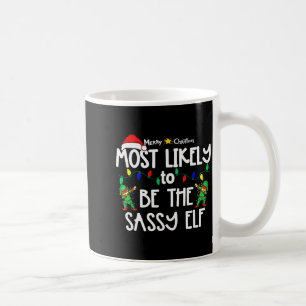 Julskjorta som passar matchande familjpyjamas kaffemugg