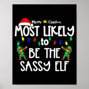 Julskjorta som passar matchande familjpyjamas poster