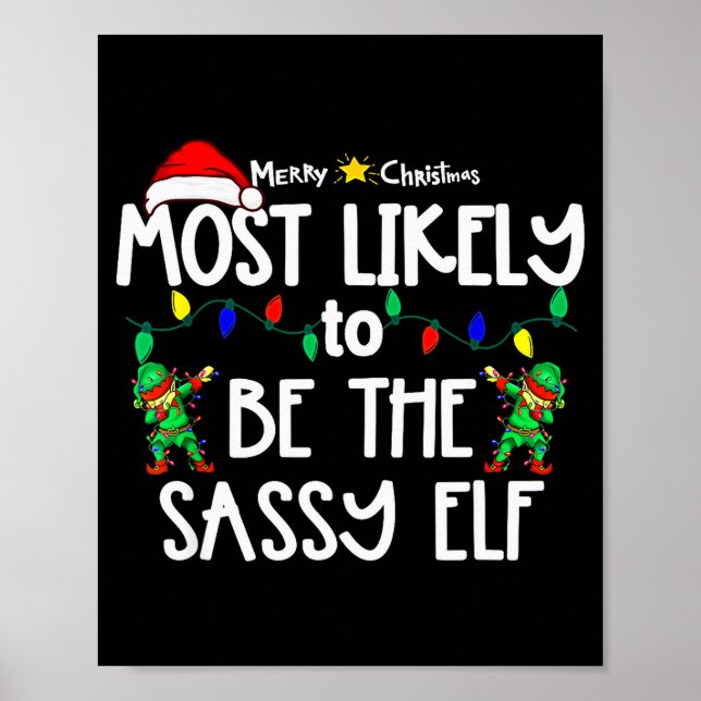 Julskjorta som passar matchande familjpyjamas poster (Framsidan)