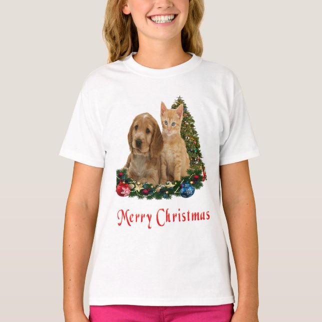 Julskjortor för djur t shirt (Framsida)