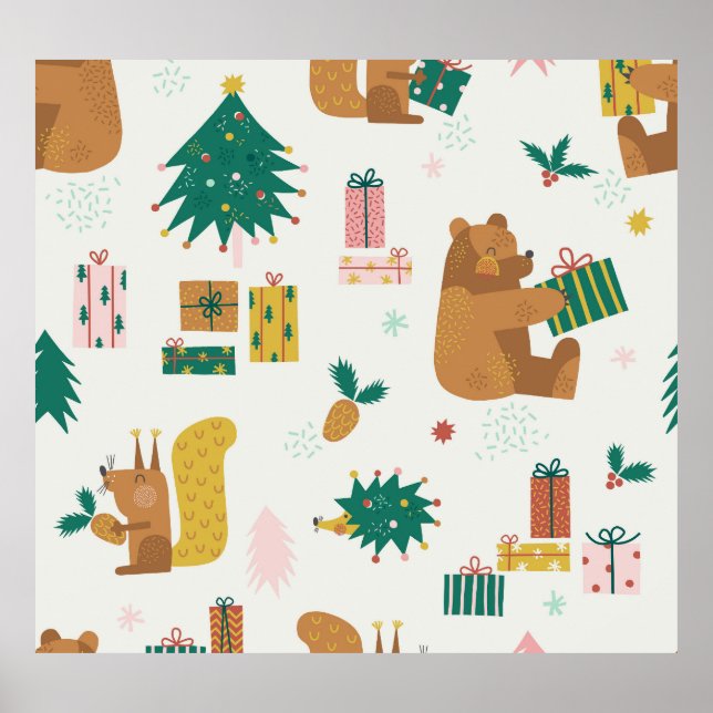 Julskog: Vintage Vibe Poster (Framsidan)
