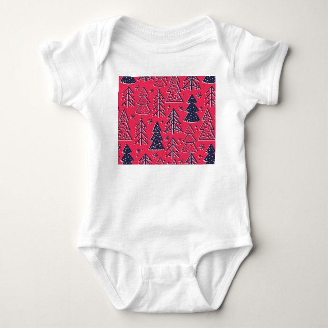 Julskog: Winter Silhouette Tapet. T Shirt (Framsida)