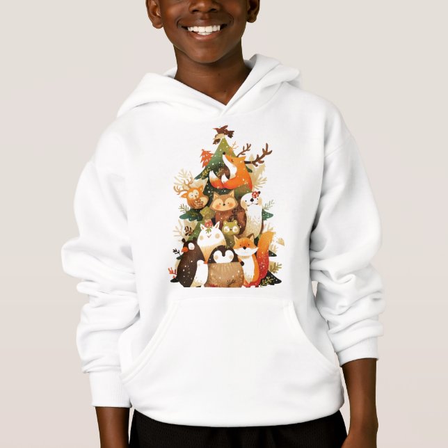 Julskogen Animals Drum Party T Shirt (Framsida)