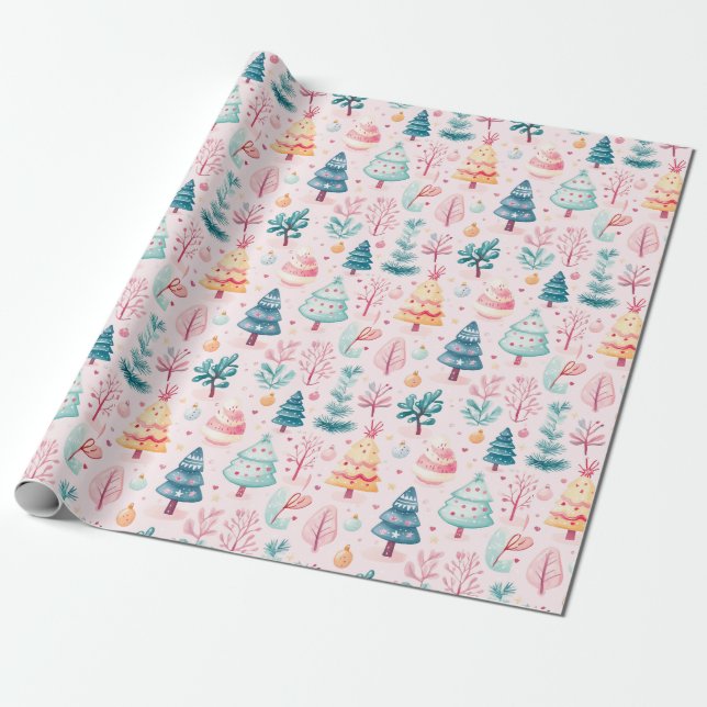 Julskogen i Mönster Presentpapper (Utrullad)