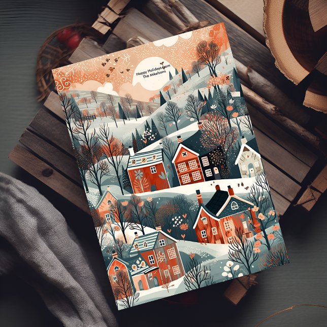 Julskogs By Cozy Village Julkort (Skapare uppladdad)