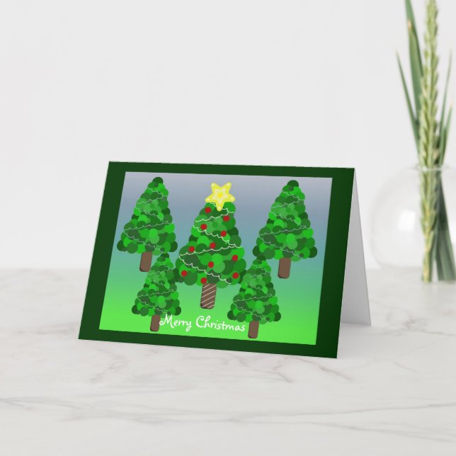 Julskogsgranar Helgkort (Framsida)