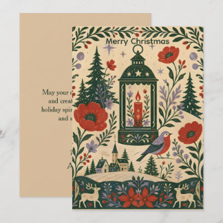 julskogsillustration julkort