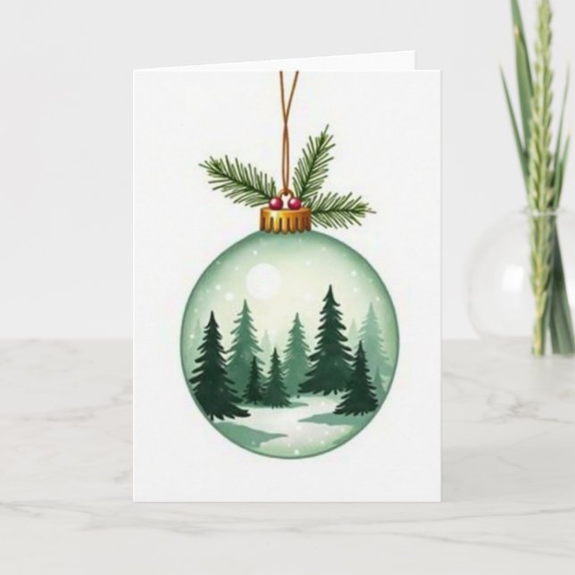 Julskogsprydnad Kort (Framsida)
