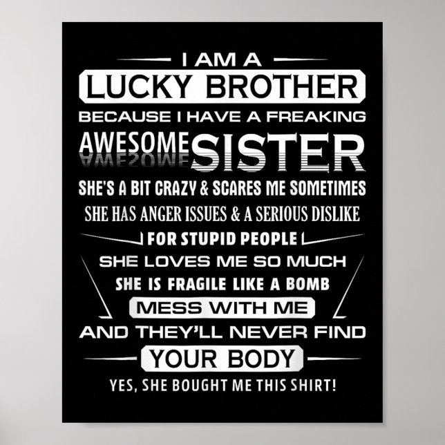Julskoj för bror från syster 1  poster (Framsidan)