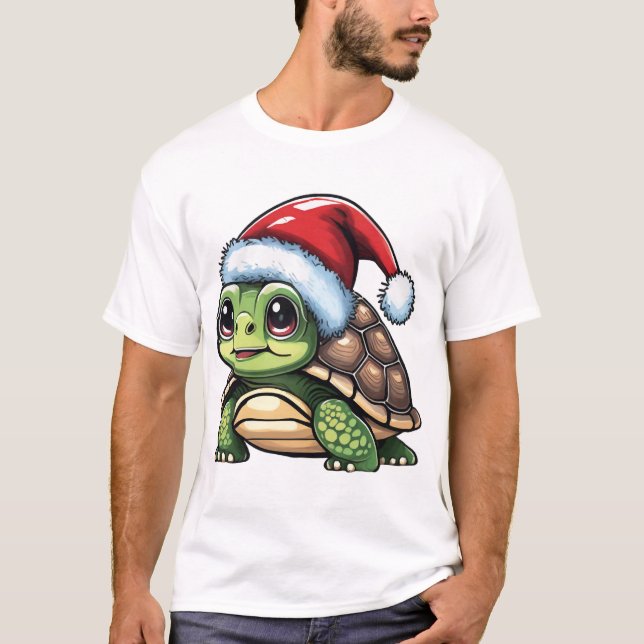 Julsköldpadda Kopiera T Shirt (Framsida)