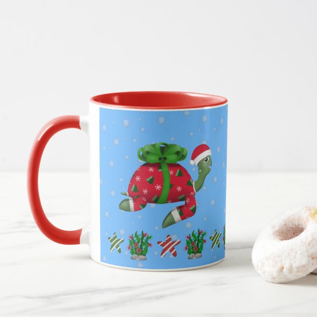 Julsköldpadda Mugg (Med munk)