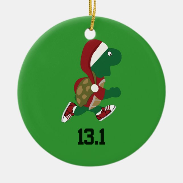 Julsköldpadda springer 13.1 julgransprydnad keramik (Framsidan)