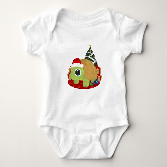 Julsköldpadda T Shirt (Framsida)