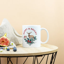 Julskorg och brunt hjort Två-Tonad mugg