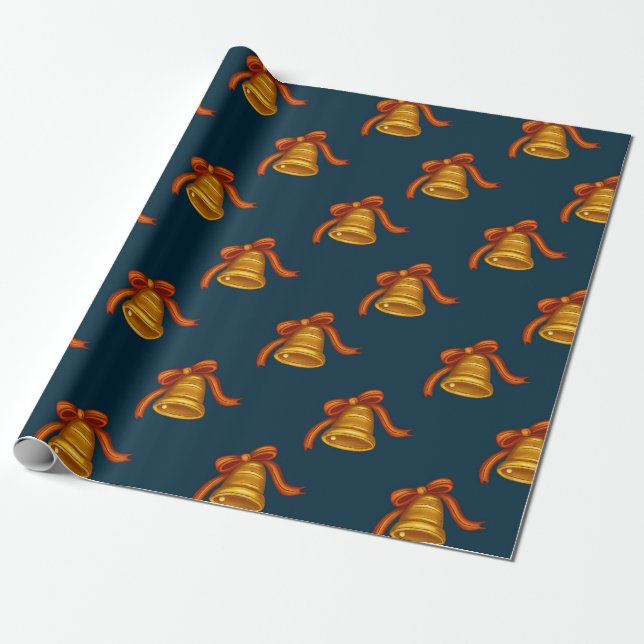 Julskorgen Papper med Mörk blått Presentpapper (Utrullad)
