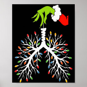Julsköterska Lungor Julbelysning Rolig Pulmonologi Poster