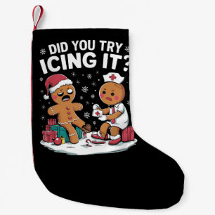 Julsköterska Provade du att iska det Pepparkaka Liten Julstrumpa