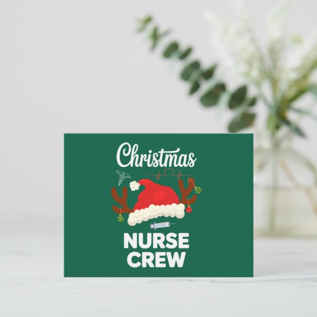 Julsköterskekåren Tomtehatt Xmas Helg Vykort (Stående Fram)