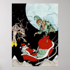 Julskräck (matta) affisch Väggkonst