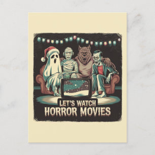 Julskräck Movies Santa Ghost Mummy Werevargen Vykort