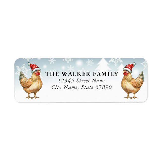 Julskratt Return Address Etiketter Returadress Etikett (Framsidan)