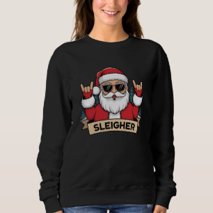 Julskridsko Santa Rock Julrockare T Shirt