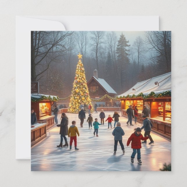 Julskridskoj Julkort (Framsida)