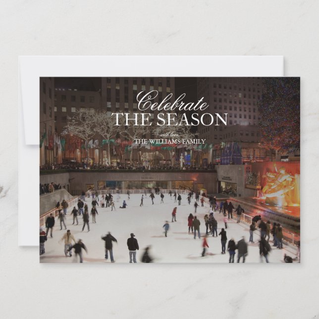 Julskridskorink vid Rockefeller Center Inbjudningar (Framsida)