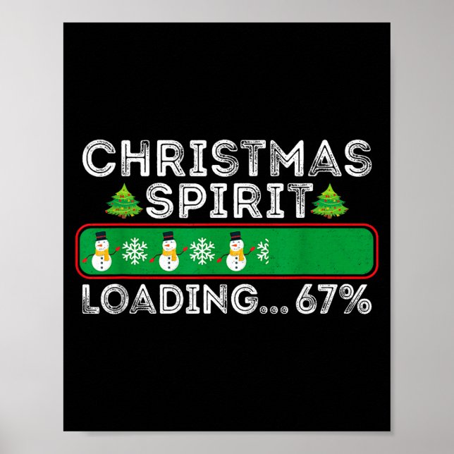 Julskrift laddar 67 Six Seven Meme Rolig Sno Poster (Framsidan)