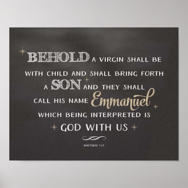 Julskrift - Se Emmanuel Poster (Framsidan)